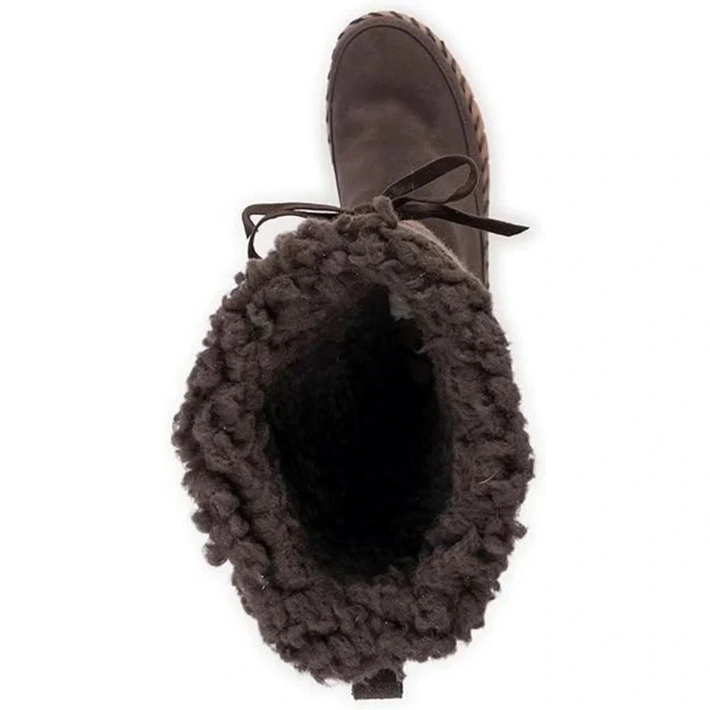 NEW! MUK LUKS Womens Flexi New York Boots Chocolate Water Repellent Warm Sz 7.5